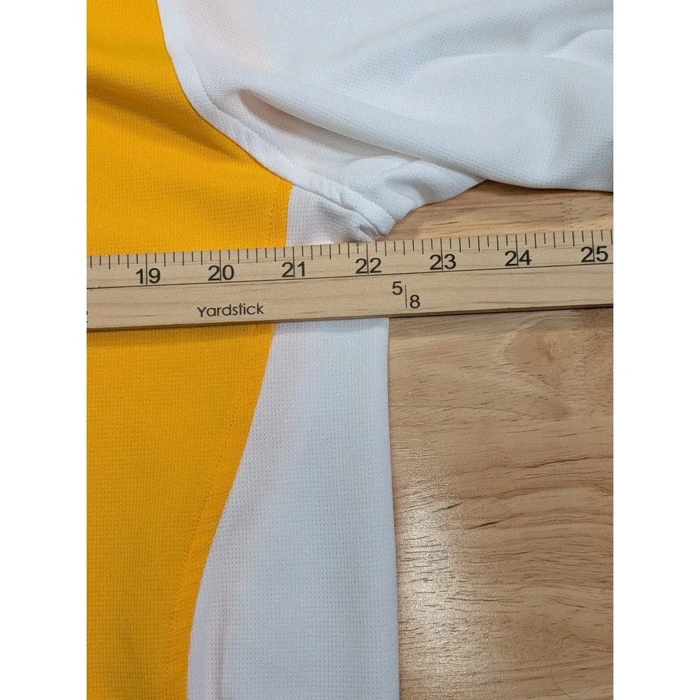 Reebok Pittsburgh Steelers NFL PlayDry Polo Shirt Mens‎ Large Gold White
